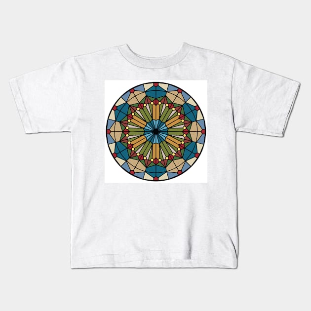 Rose Window Abstract Art Kids T-Shirt by BruceALMIGHTY Baker